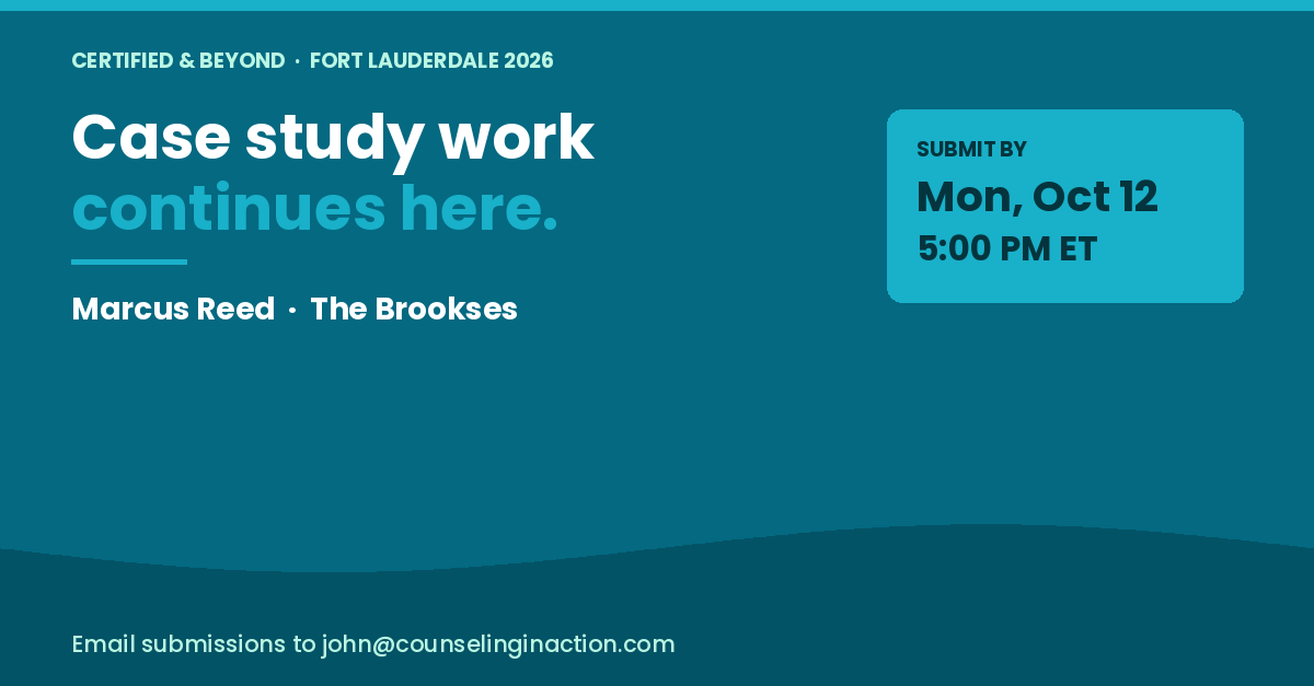 Certified and Beyond case study work continues here. Submit by Monday, October 12 at 5:00 PM ET.